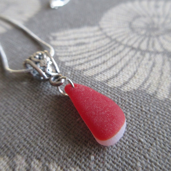 Holiday Flashed Glass Small Red Sea Glass - Small Genuine Red Seaglass- Red Sea Glass Jewelry - Beach Glass Jewelry-Simplicity Jewels