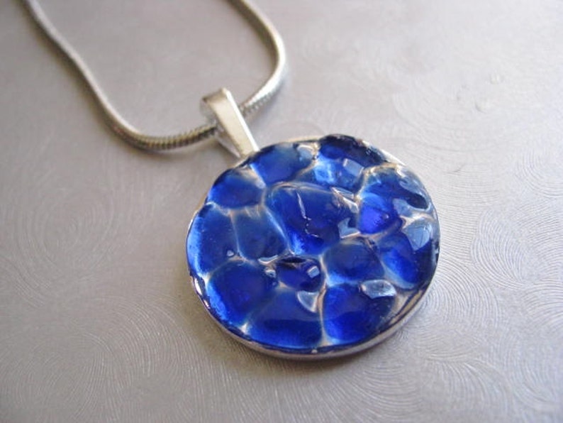 Blue Sea Glass Jewelry Cobalt Blue Sea Glass Necklace Unique jewelry Beach Glass Jewelry Mermaid Tears from Prince Edward Island image 4