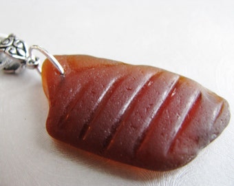 Rare  Brown Sea Glass Pendant - Sea Glass Jewelry - Sea Glass Necklace - Beach Glass Jewelry - Ocean Jewelry Gift - Genuine Sea Glass