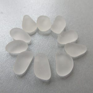 Bulk Sea Glass , 10 Bulk Beach Glass , White Sea Glass , Loose Sea Glass - Authentic Pure Sea Glass  - Craft Art - Genuine Sea Glass