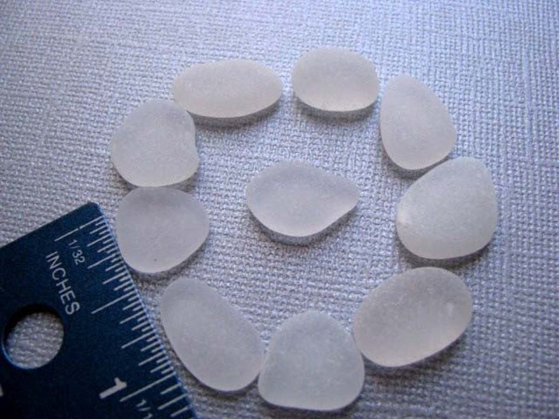 Bulk Sea Glass , 10 Bulk Beach Glass , White Sea Glass , Loose Sea Glass Authentic Pure Sea Glass Craft Art Genuine Sea Glass image 5