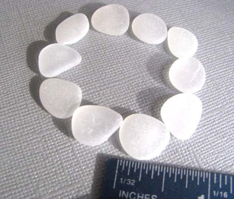 Bulk Sea Glass , 10 Bulk Beach Glass , White Sea Glass , Loose Sea Glass Authentic Pure Sea Glass Craft Art Genuine Sea Glass image 3