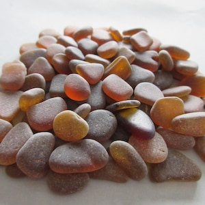 100 Bulk Small Sea Glass - 100 Bulk Small Beach Glass - Brown Sea Glass - Loose Sea Glass - Beer Bottle Sea Glass