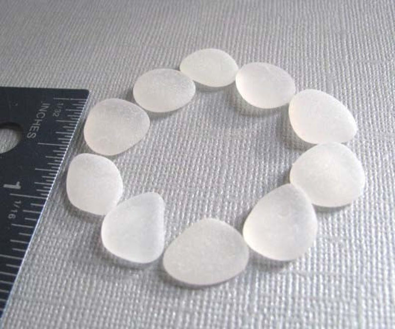 Bulk Sea Glass , 10 Bulk Beach Glass , White Sea Glass , Loose Sea Glass Authentic Pure Sea Glass Craft Art Genuine Sea Glass image 4