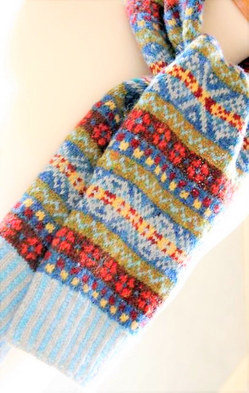 Border Fair Isle Scarf Knitting Pattern image 2