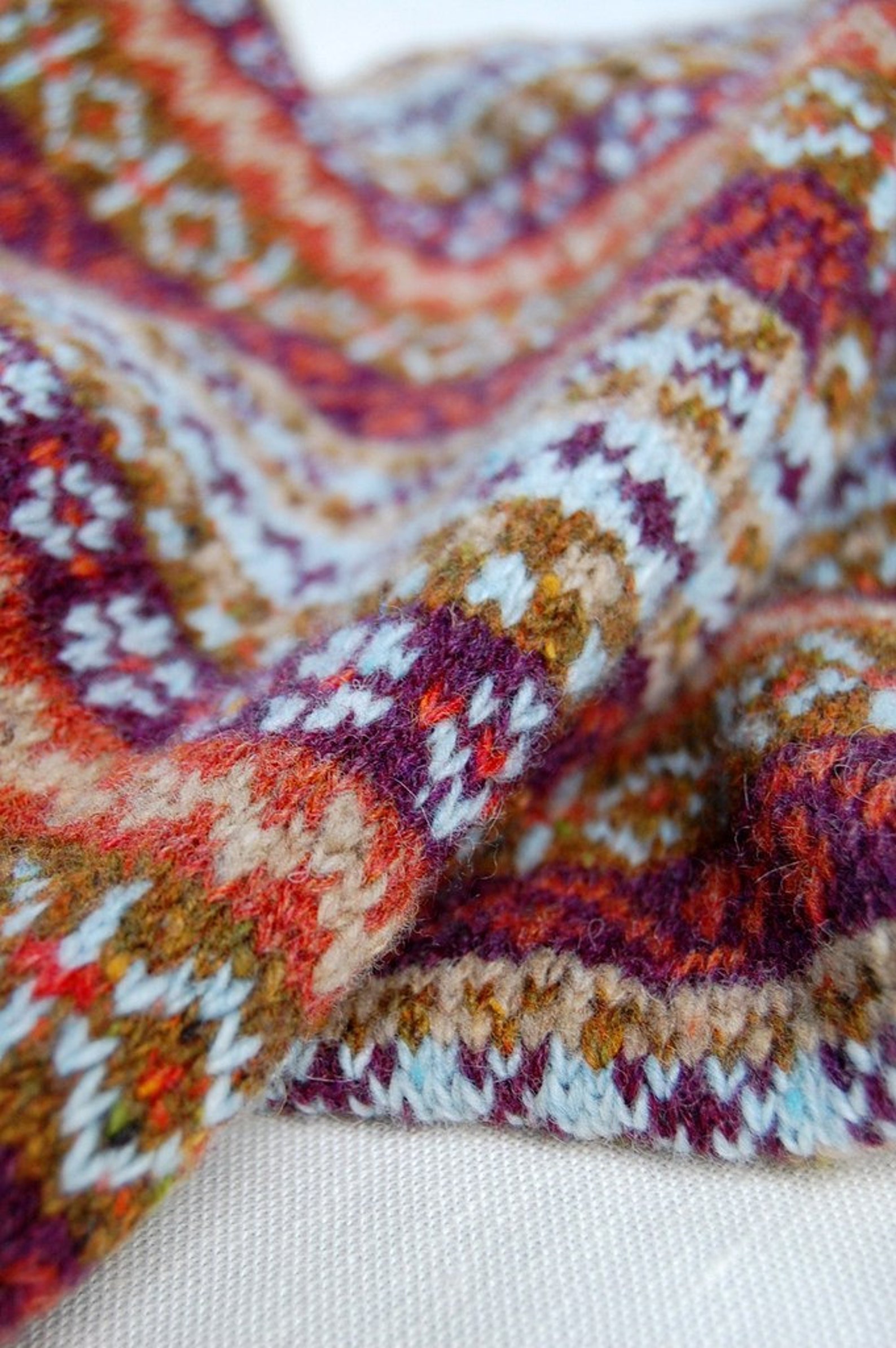 Fair Isle Scarf Reserved Listing for Jacky Etsy