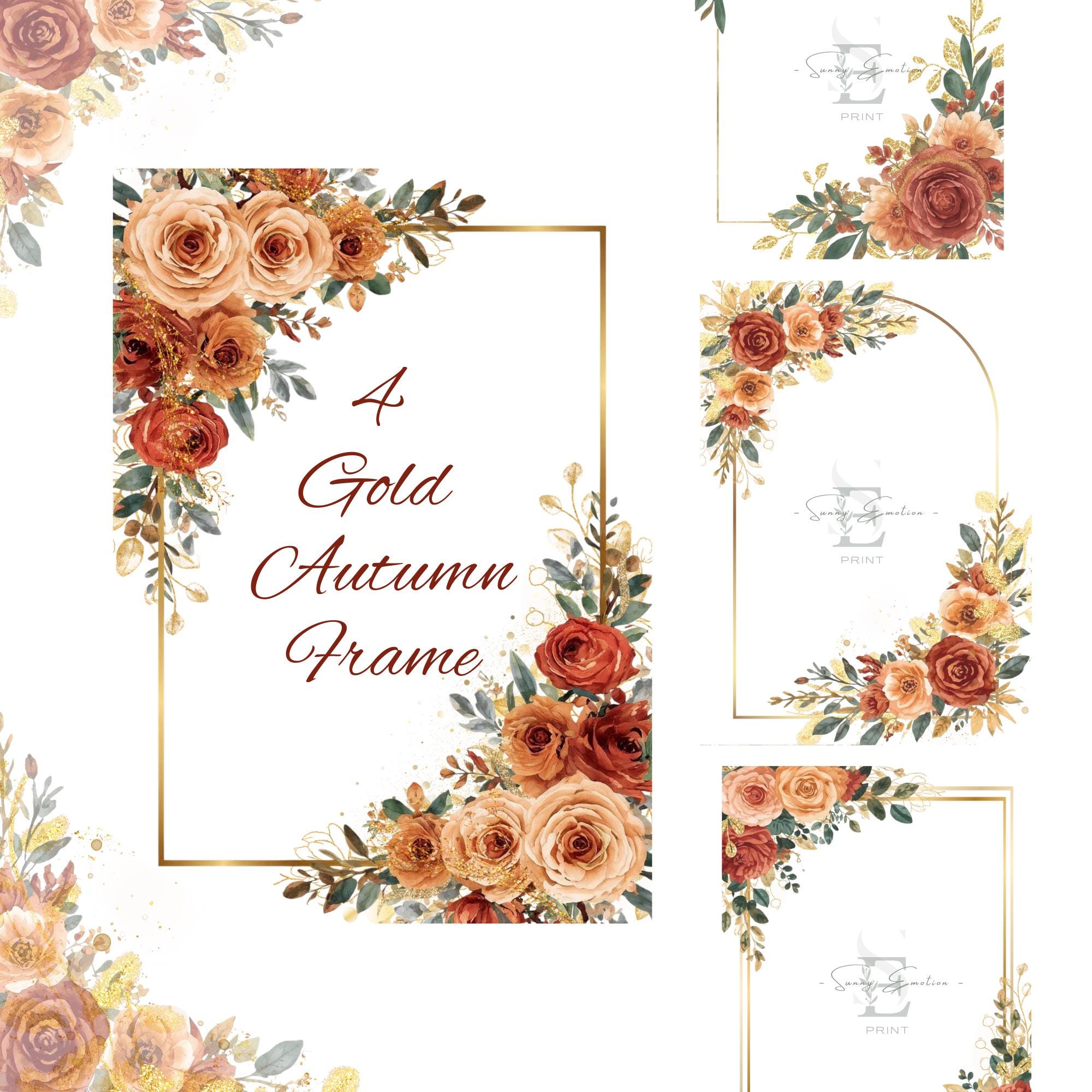 Marco de flores naranjas - Etsy México, image size:2000x2000