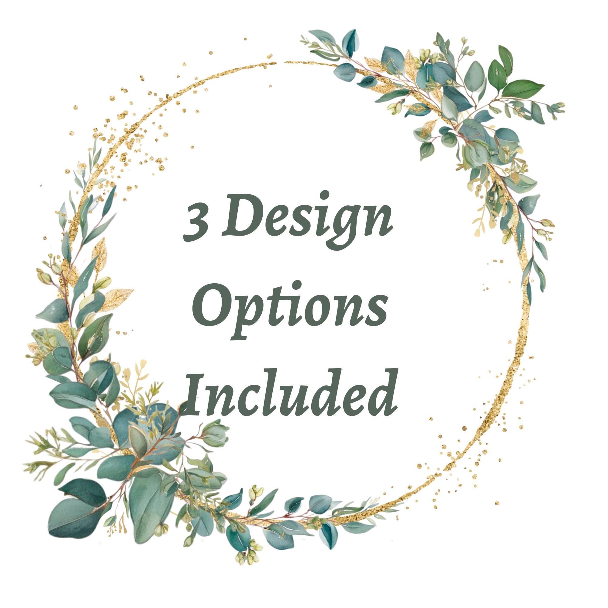Eucalyptus Gold Wreath Clipart: Watercolor Greenery Frame (digital ...