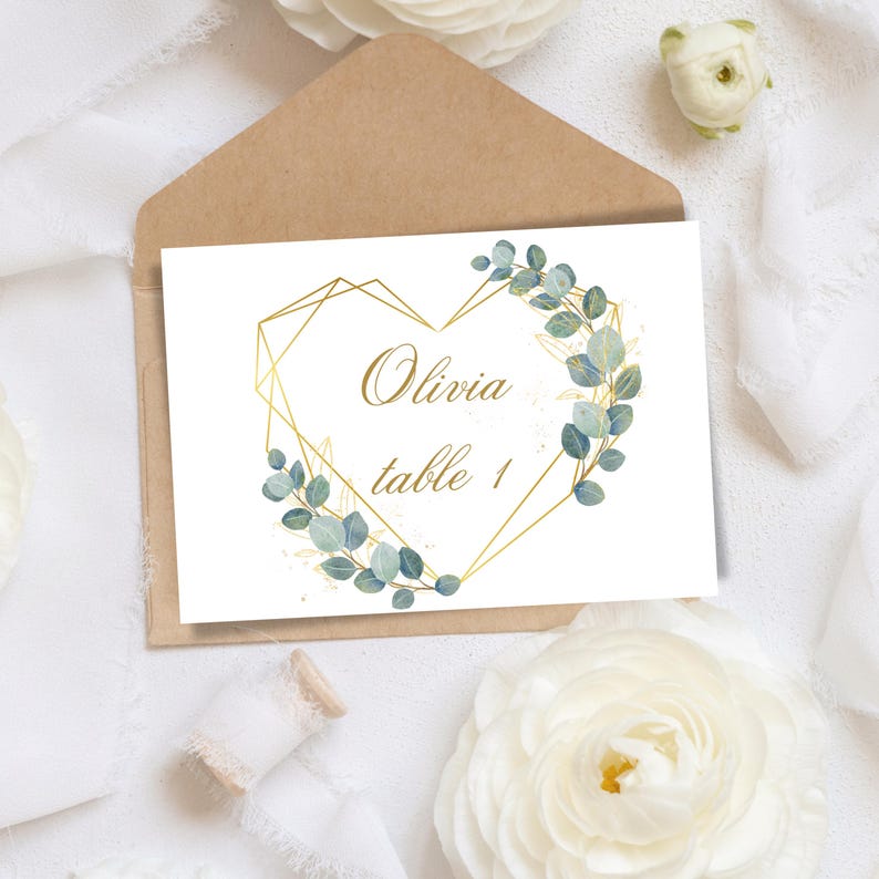 Eucalyptus and Gold Heart Wreath Clipart, Greenery Watercolor Frame ...