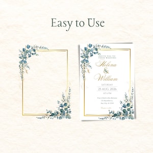 Watercolor Eucalyptus and Gold Frame Clipart, Greenery Border, Soft ...