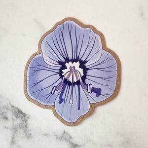 Stickers fleur violette printanier | autocollant véronique petit chaîne | collection botanique