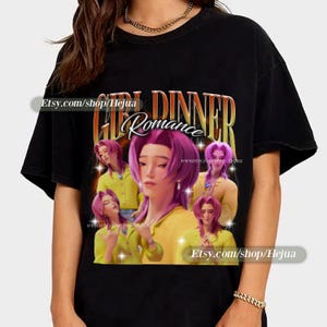 T-shirt vintage bootleg, esthétique gothique idole, chemise de style anime rétro