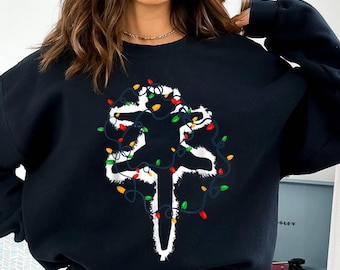 Griswold Cat Wrapped in Christmas Lights Shirt, Christmas Sweatshirt, Funny Christmas Vacation Hoodie, Holiday Sweatshirt, Christmas Cat Tee
