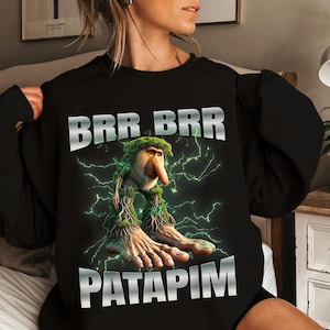 Brr Brr Patapim T-Shirt, Brainrot Humor Shirt, Pop Culture Meme, Funny Gift