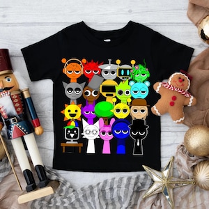 Children&#39;s Sprunki T-Shirt | Gaming Shirt | Incredibox Sprunki Shirt | Sprunki Funny Shirt