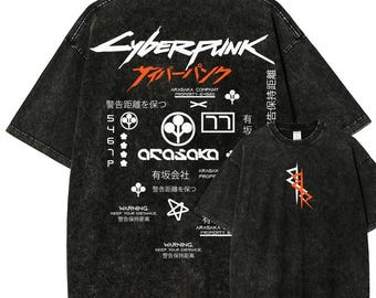 Mercancía de videojuego unisex Cyber Metal Phantom Liberty, lavado vintage, regalo para fanáticos del metal