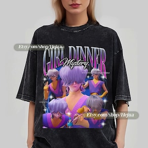 T-shirt vintage bootleg, esthétique gothique idole, chemise de style anime rétro