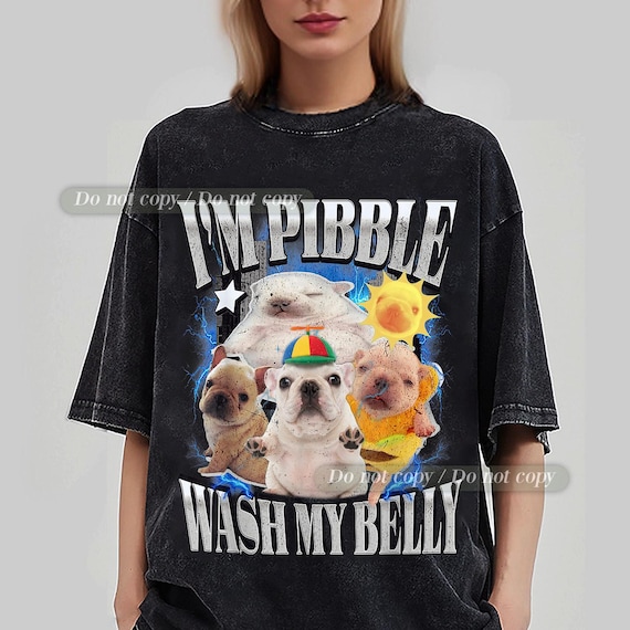おもしろピブルTシャツ、犬ミームTシャツ、ベビーフレンチブルドッグ