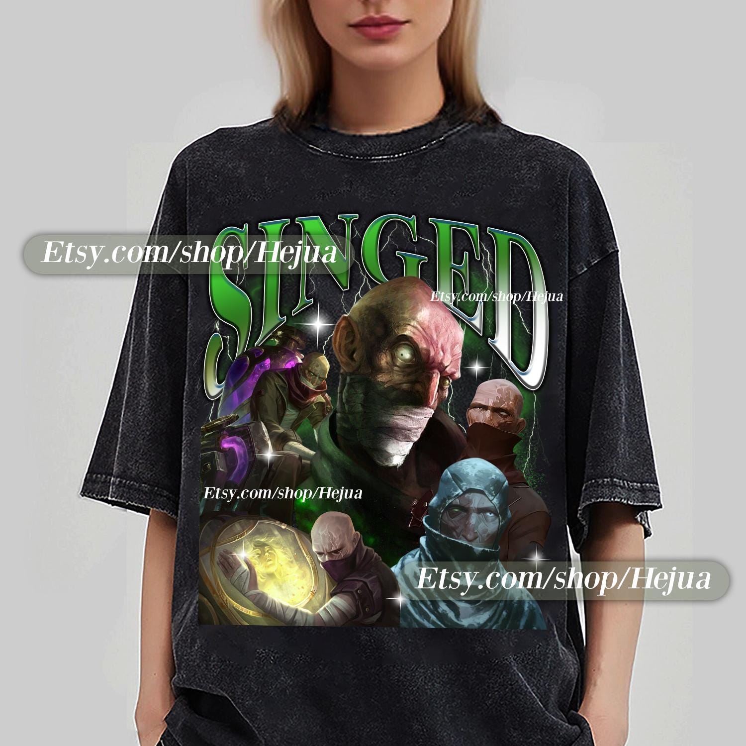 Singed Arcane Bootleg Vintage Streetwear  Anime Apparel fanmerch lol Merchandise Fan gift