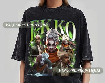 Ekko Arcane T-Shirt Unisex Vintage Streetwear Shirt Anime Ekko Apparel fanmerch lol Merchandise  Fan gift