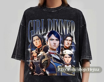 Vi Arcane T-Shirt Unisex Vintage Streetwear Shirt Anime Apparel fanmerch lol Merchandise Fan gift