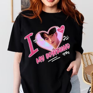 T-shirt unisexe bébé Saja, tee-shirt écrasement de méchant, t-shirt J'aime mon petit ami