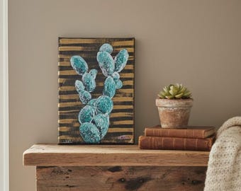 Peinture acrylique cactus | Peint à la main de A à Z