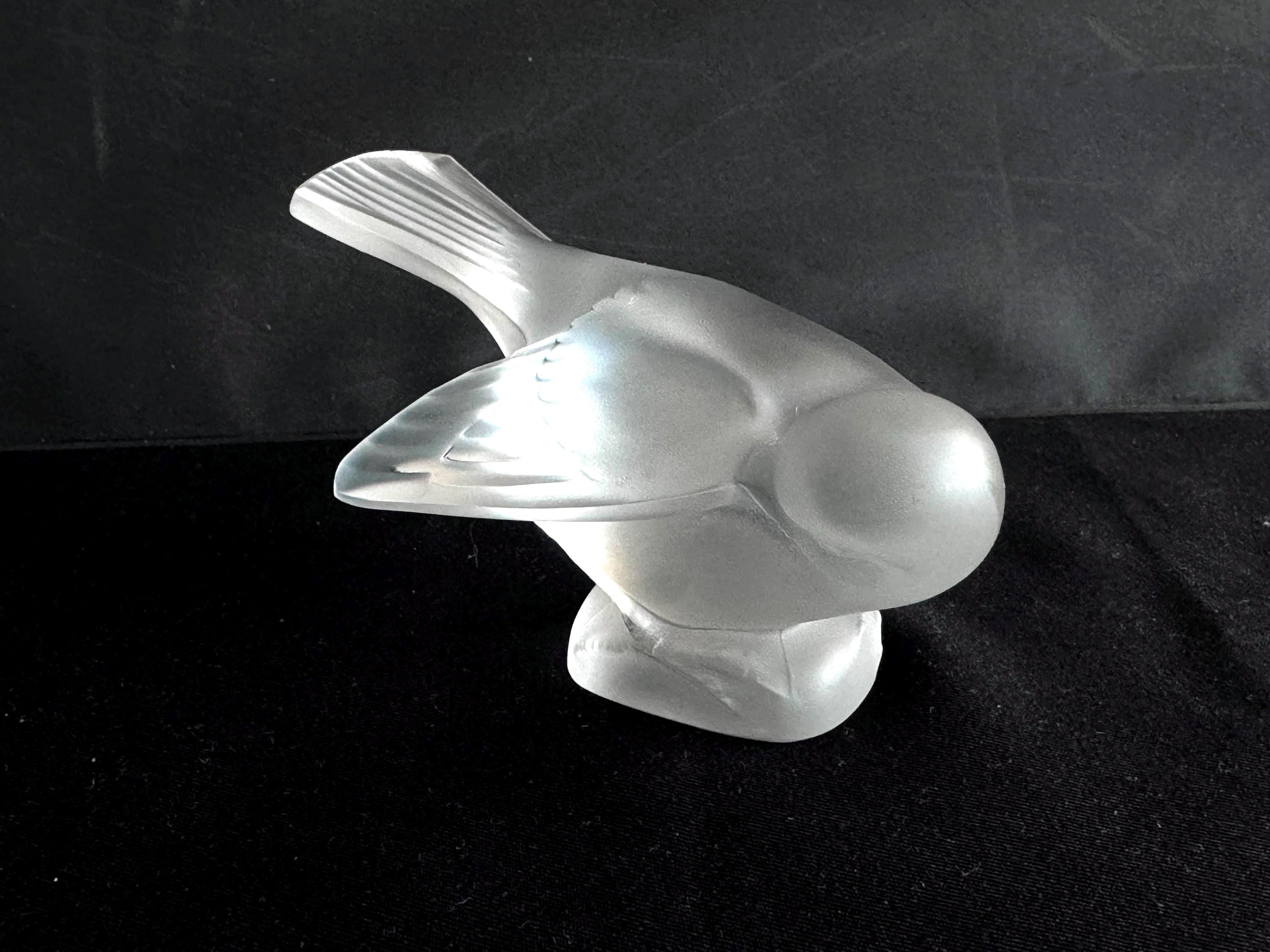 ラリック　クリスタル　バード　レリーフ　花瓶 ラリック クリスタル バード レリーフ 花瓶