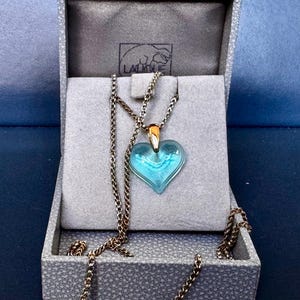 Lalique Blue Heart - Etsy