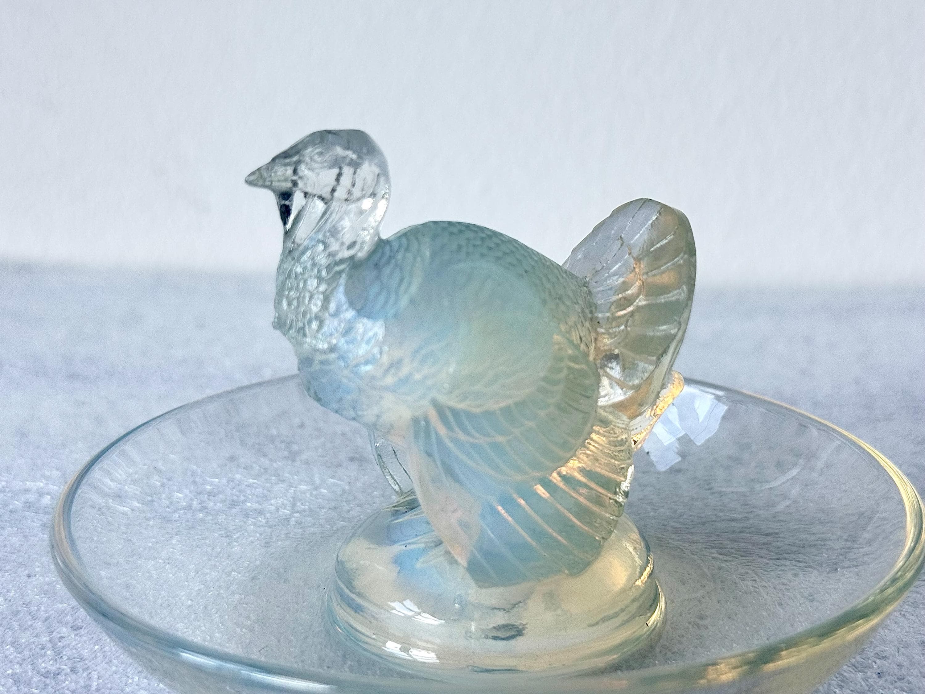 希少‼️Lalique クリスタル皿 女性の顔 鳥 Lalique Blue Bird - Etsy