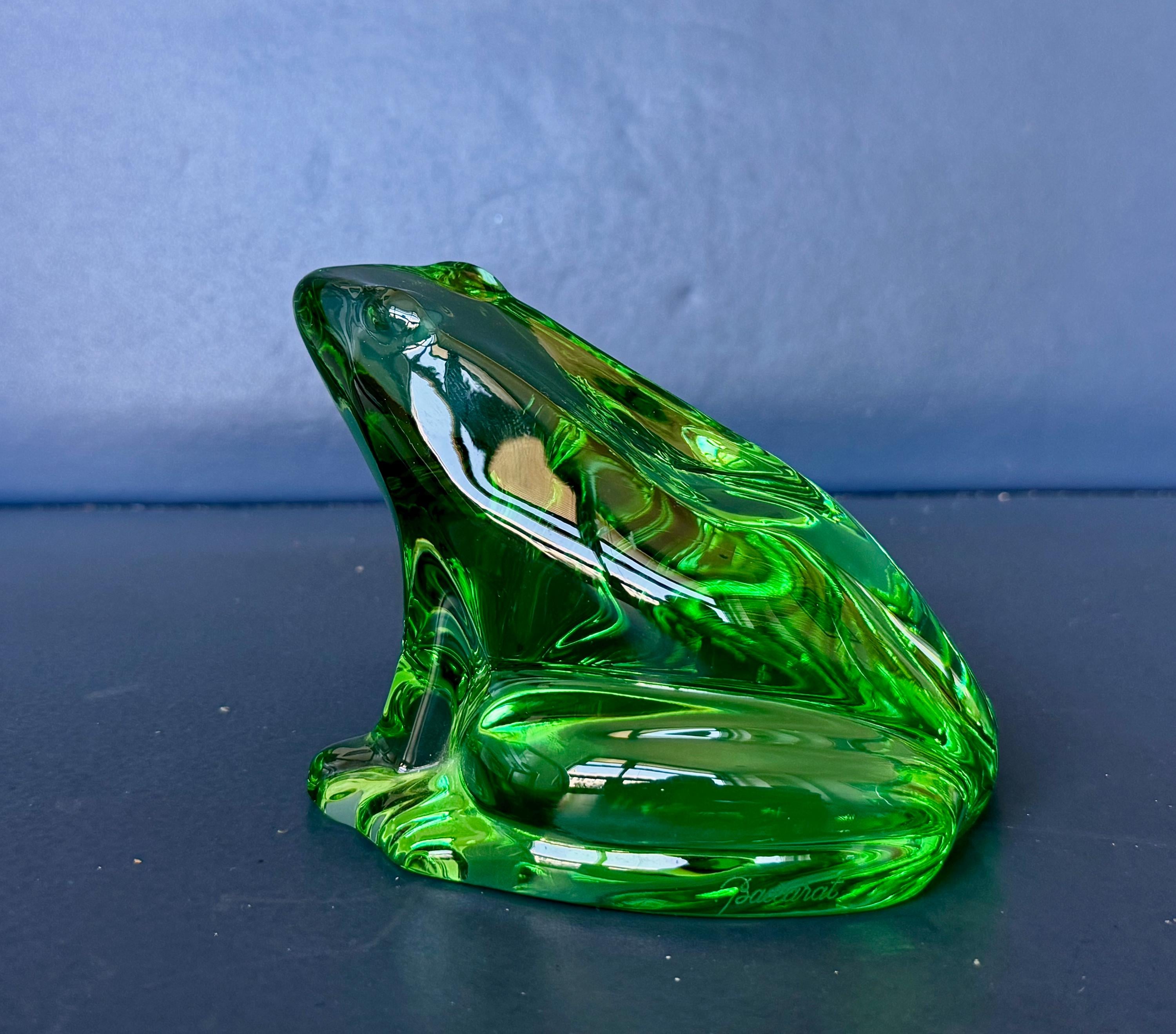 バカラ　緑カエル Baccarat Green Frog - Etsy
