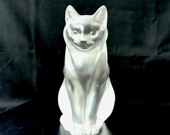 Lalique Crystal Chat Assis Sculpture of a Cat Vintage. - Etsy