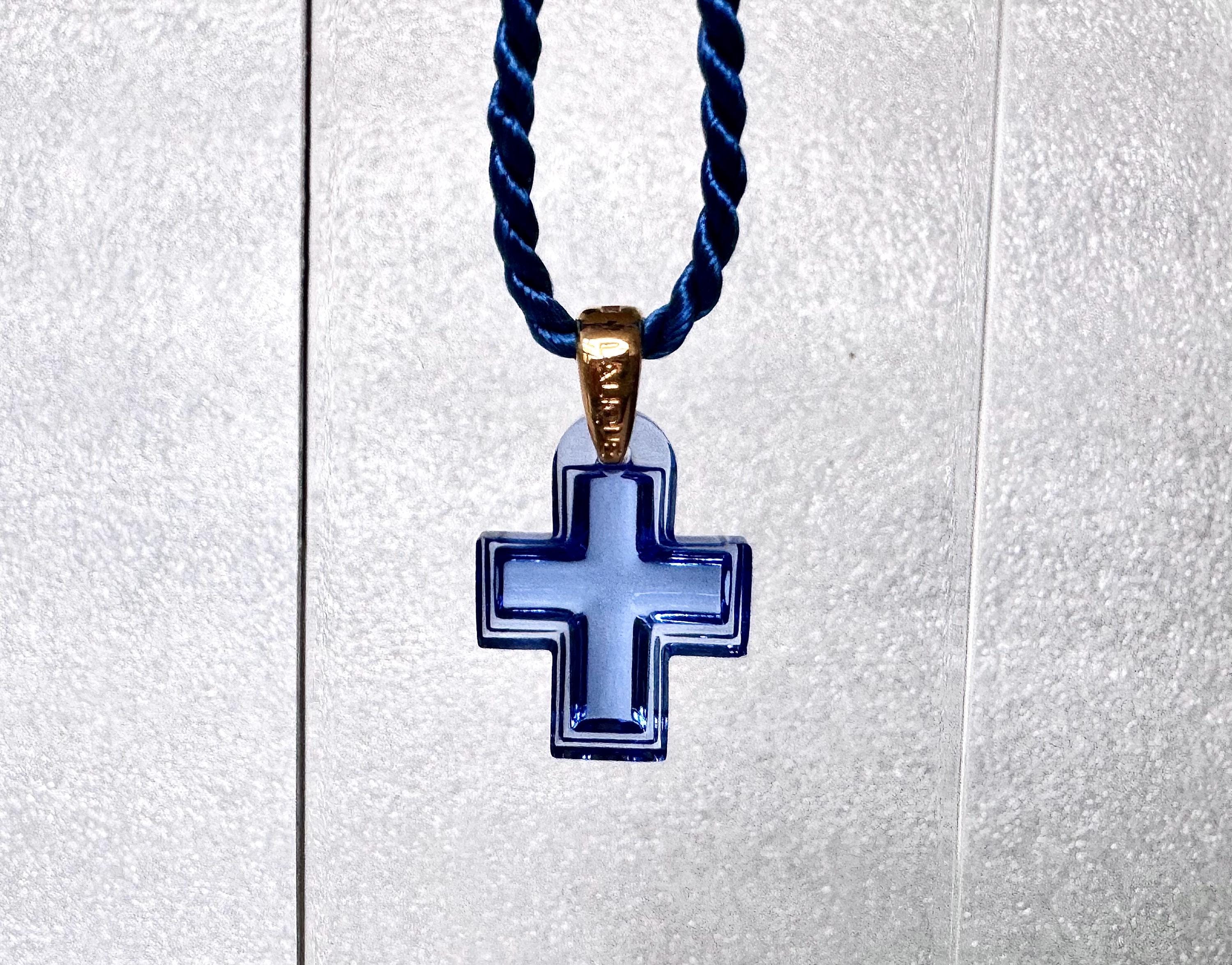Lalique Cross Necklace - Etsy