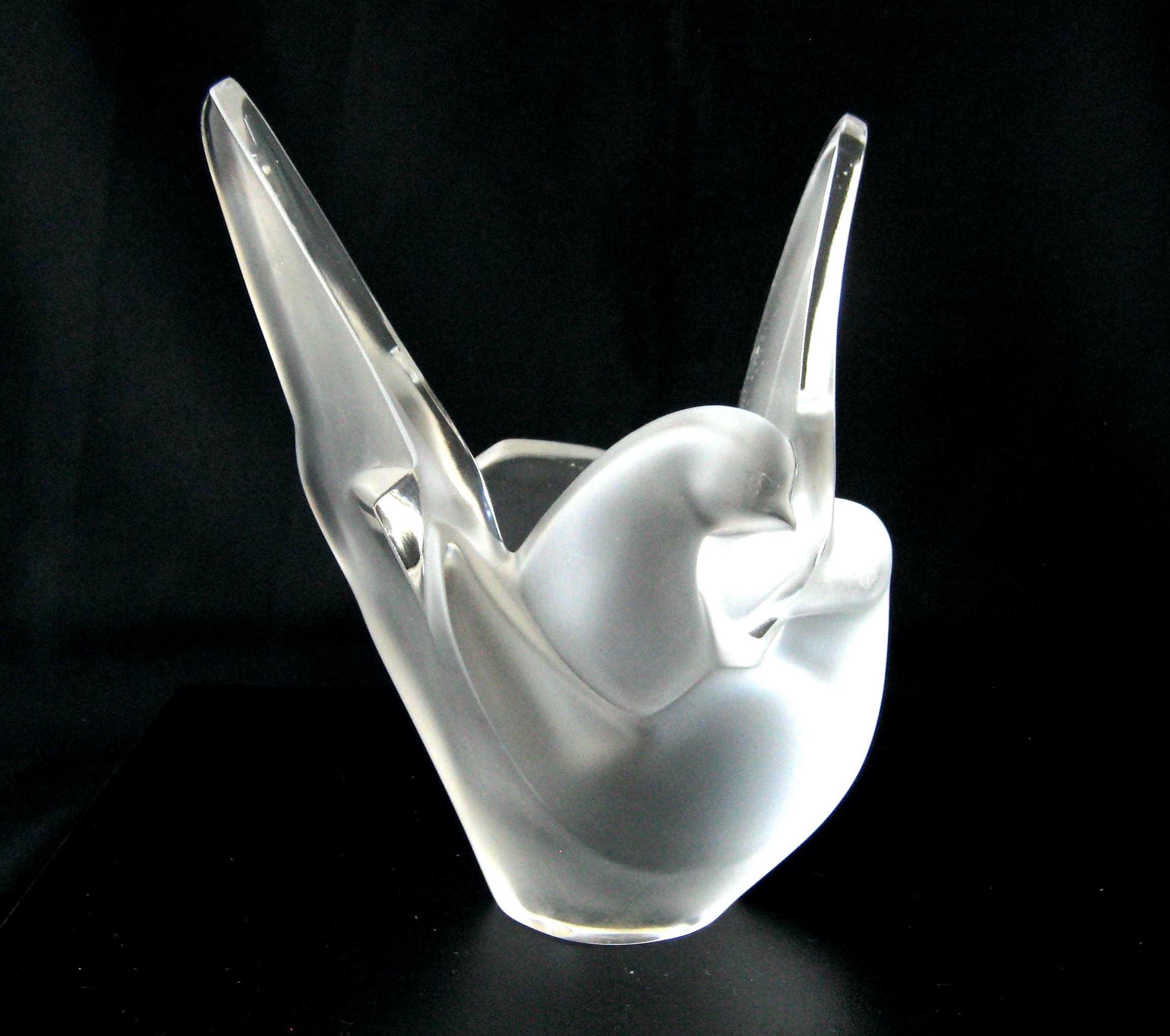 Lalique crystal bird vase - Etsy 日本