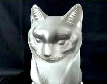 LALIQUE Figurine CAT Chat ASSIS Crystal Animal France René