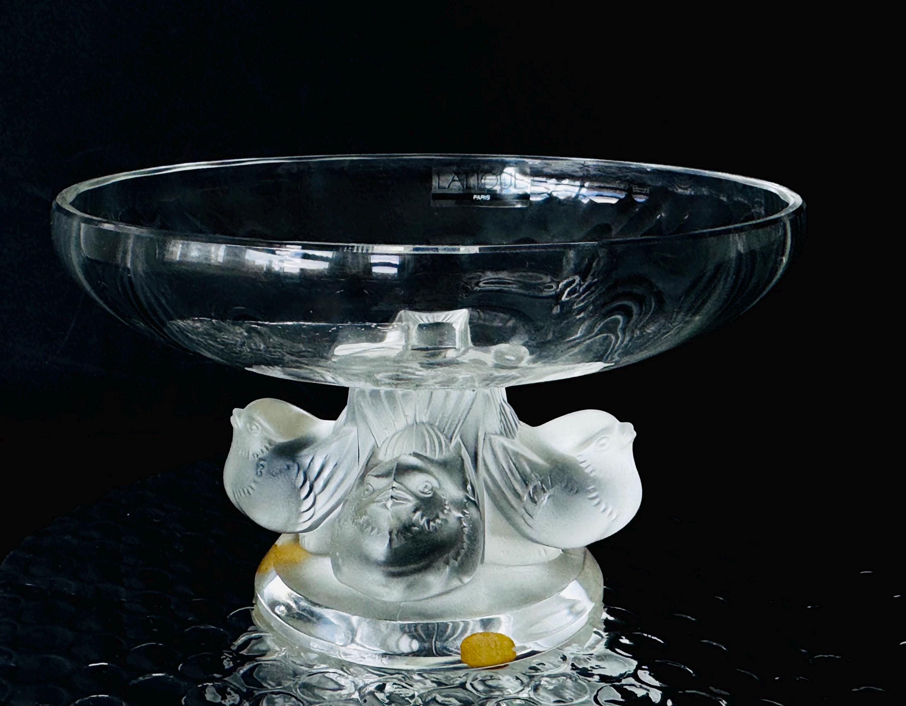 ラリック　LALIQUE カティ ティーキャディー クリスタル　茶の花 ラリック LALIQUE カティ ティーキャディー クリスタル 茶の花 限定