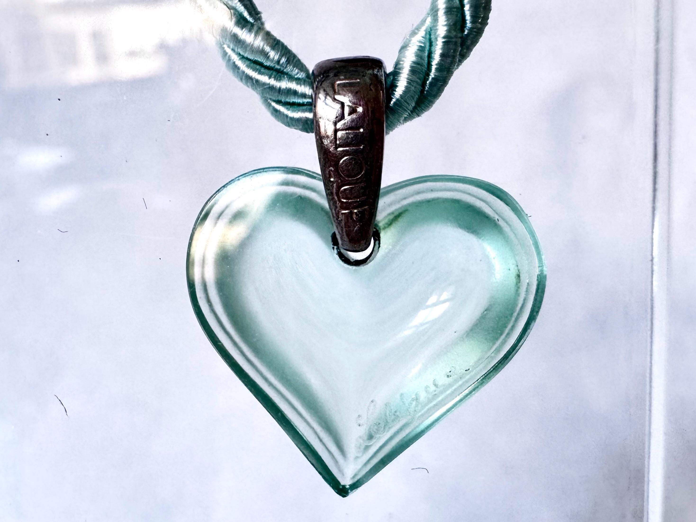 Lalique Necklace Heart - Etsy