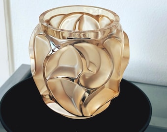 Lalique crystal Tourbillon small version whirlwind design in gold lustre vintage.