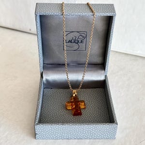 Lalique Cross Necklace - Etsy