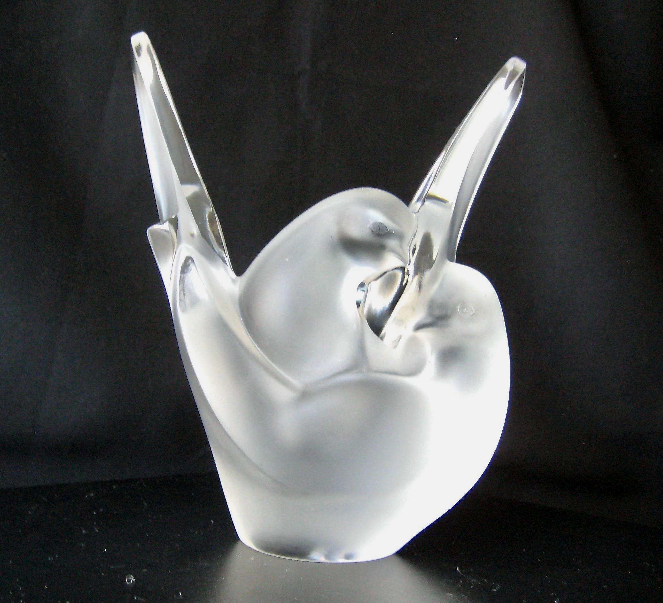 Lalique バガテル　葉と鳥の彫刻 花瓶 Lalique バガテル 葉と鳥の彫刻 花瓶 - メルカリ
