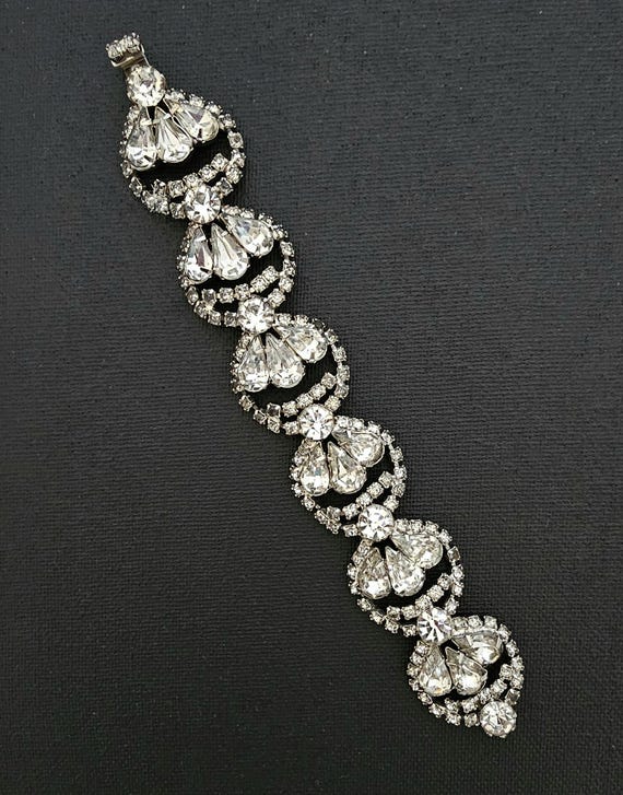 Art Deco Style Diamanté Rhinestone Bracelet