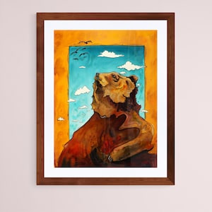 Bear Art - Bear Art Print - Bear Watercolor - Bear Wall Art - Bear Painting - Bear Gifts - &quot;Birds in the Sky&quot; by Landon Fraker