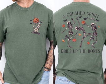 面白いクリスチャンハロウィンシャツ Comfort Colors® 宗教的な秋Tシャツ 聖書の詩 スケルトンシャツ 女性用 聖書Tシャツ 男性用 聖書シャツ
