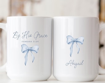 Taza con versículo bíblico cristiano, taza de café personalizada con escritura bíblica, regalo cristiano personalizado para ella, taza de café religiosa, taza de fe, regalo para el estudio de la Biblia