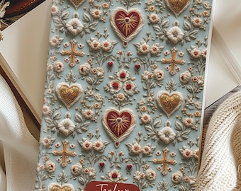 Personalized Prayer Journal Christian Notebook Religious Gift Sacred Heart of Jesus Catholic Gift Custom Christian Valentines Day Gift Faith