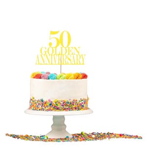 Personalisierte Glitter Jubiläum Cake Topper: 500gsm, 6 x 4 inch