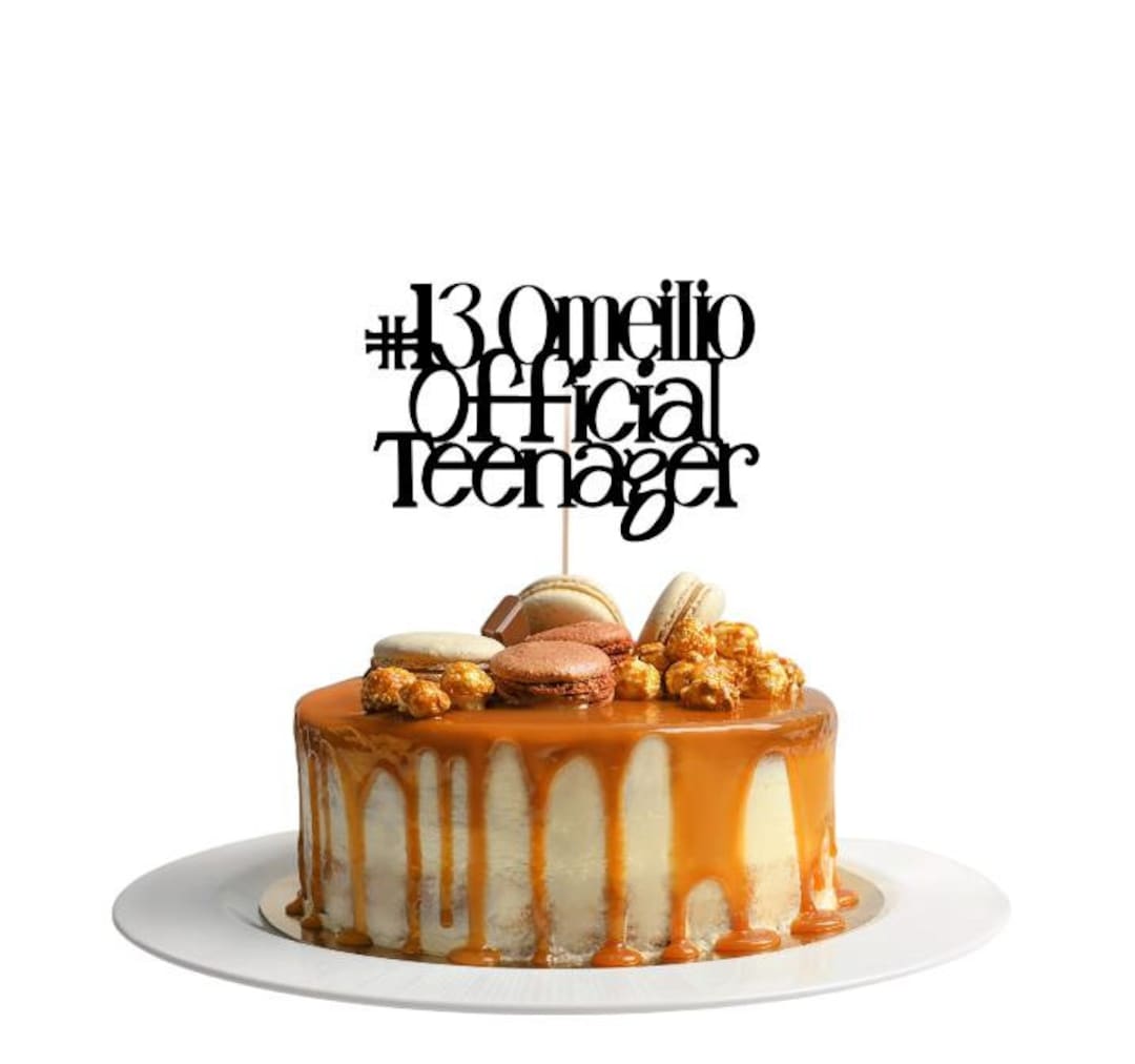 13th Birthday Cake Topper, Personalised Custom Birthday Cake Topper ...