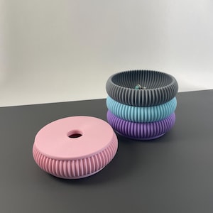 Aufbewahrungsbox mit Deckel - Schmuckkästchen, Tamponbox Schreibtisch Organizer, stapelbare Dose fürs Badezimmer oder als Schlüsselschale