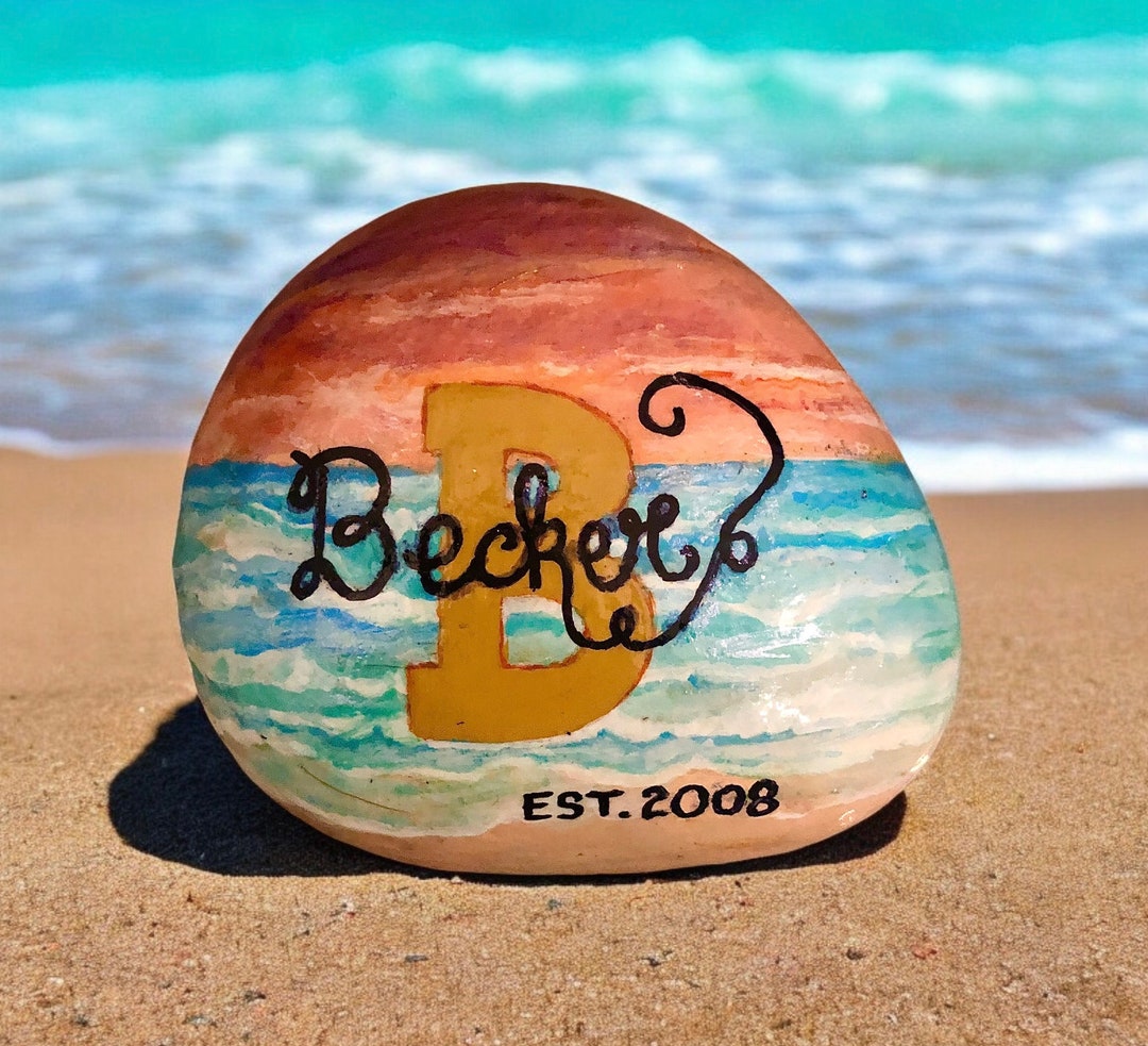 Personalized Hand Painted Rock Art, Christmas Rock, Custom Housewarming ...
