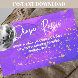 Diaper Raffle Invitation Insert Pink Planet Baby Shower Insert Printable Instant Download Galaxy Houston We Have A Girl Baby Shower Game G4